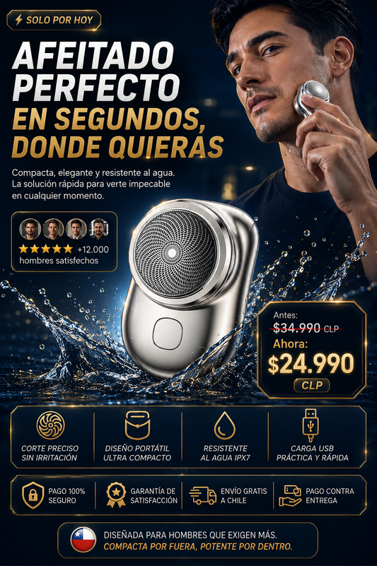 Mini Afeitadora Portátil Recargable