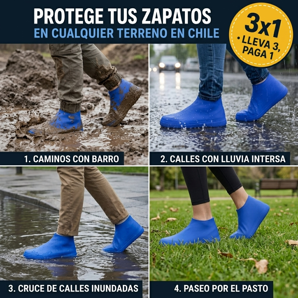 Cubrezapatos Impermeables Reutilizables + Envío Gratis